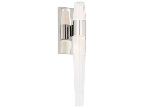 Visual Comfort Modern Lassell 2-Light Polished Nickel Wall Sconce