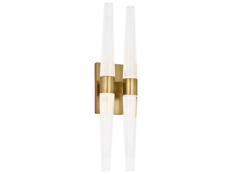 Visual Comfort Modern Lassell 4-Light Natural Brass Wall Sconce