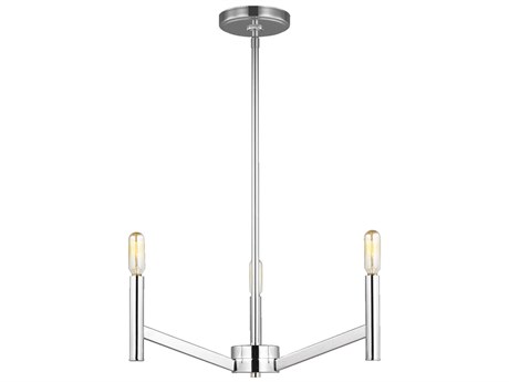 Visual Comfort Studio Vector 3-Light Chrome Candelabra Chandelier