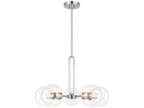 Visual Comfort Studio Codyn 5-Light Brushed Nickel Globe Chandelier