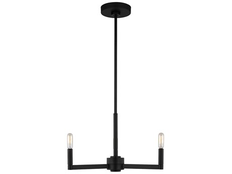 Visual Comfort Studio Fullton 3-Light Midnight Black Candelabra Chandelier