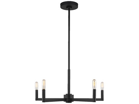 Visual Comfort Studio Fullton 5-Light Midnight Black Candelabra Chandelier