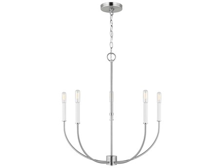 Visual Comfort Studio Greenwich 5-Light Brushed Nickel Candelabra Chandelier
