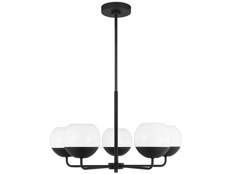 Visual Comfort Studio Alvin 5-Light Midnight Black Globe Chandelier