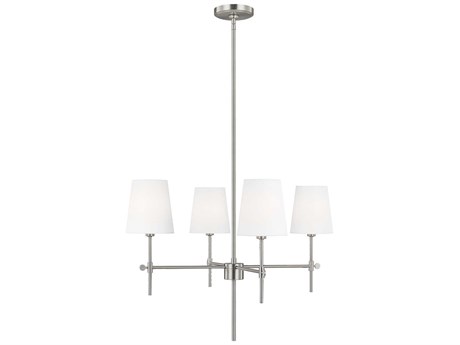 Visual Comfort Studio Baker 4-Light Brushed Nickel Chandelier