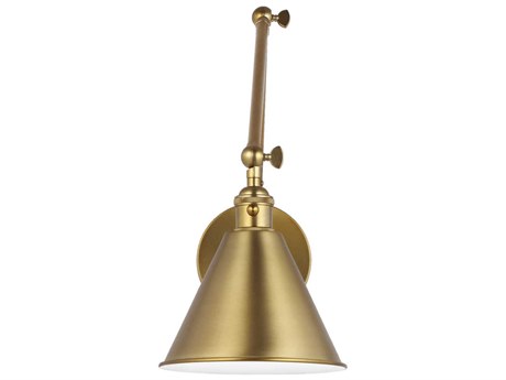 Visual Comfort Studio Salem 1-Light Satin Brass Swing Wall Sconce