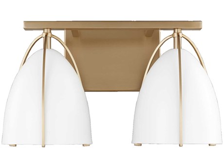 Visual Comfort Studio Norman 2-Light Satin Brass Vanity Light