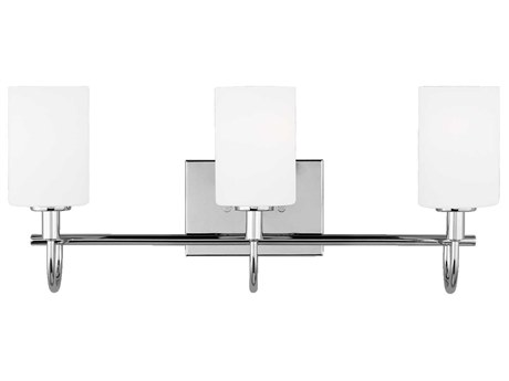 Visual Comfort Studio Oak Moore 3-Light Chrome Vanity Light