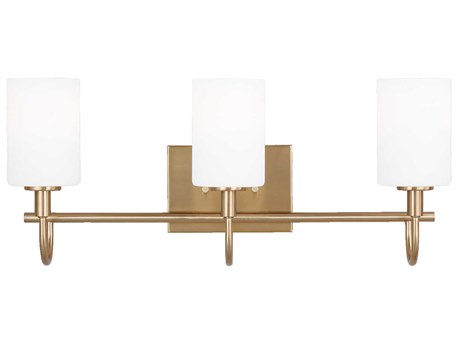 Visual Comfort Studio Oak Moore 3-Light Satin Brass Vanity Light