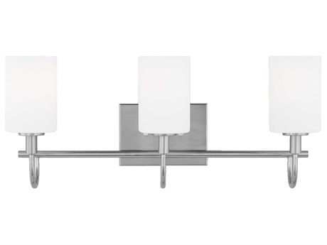 Visual Comfort Studio Oak Moore 3-Light Brushed Nickel Vanity Light