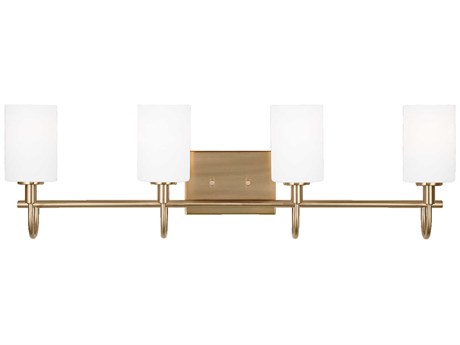 Visual Comfort Studio Oak Moore 4-Light Satin Brass Vanity Light