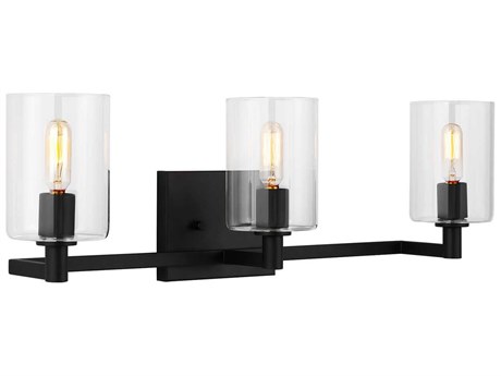 Visual Comfort Studio Fullton 3-Light Midnight Black Vanity Light