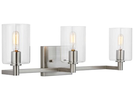 Visual Comfort Studio Fullton 3-Light Brushed Nickel Vanity Light