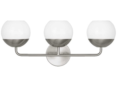 Visual Comfort Studio Alvin 3-Light Brushed Nickel Vanity Light