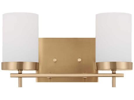 Visual Comfort Studio Zire 2-Light Satin Brass Vanity Light