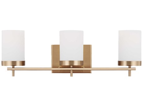 Visual Comfort Studio Zire 3-Light Satin Brass Vanity Light