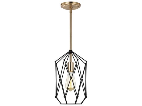Visual Comfort Studio Zarra 1-Light Satin Brass Geometric Mini Pendant