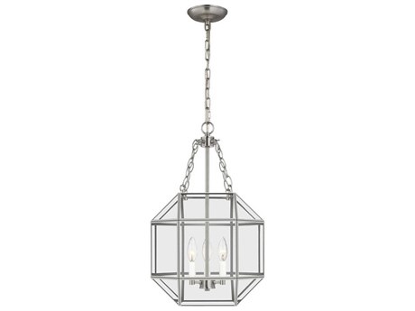 Visual Comfort Studio Morrison 3-Light Brushed Nickel Lantern Pendant