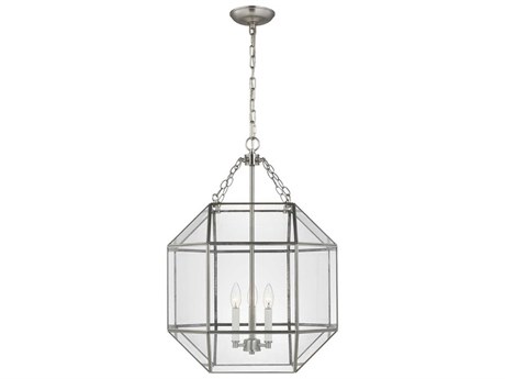 Visual Comfort Studio Morrison 3-Light Brushed Nickel Lantern Pendant