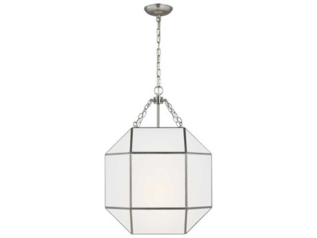 Visual Comfort Studio Morrison 3-Light Brushed Nickel Lantern Pendant