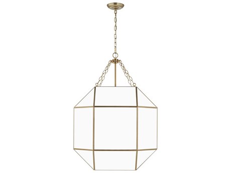 Visual Comfort Studio Morrison 4-Light Satin Brass Lantern Pendant