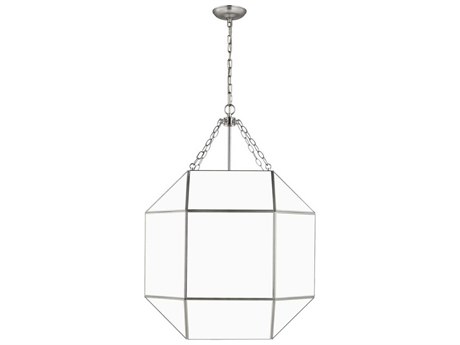 Visual Comfort Studio Morrison 4-Light Brushed Nickel Lantern Pendant