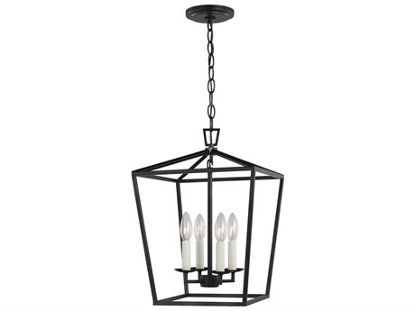 Visual Comfort Studio Dianna 4-Light Midnight Black Lantern Pendant