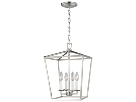 Visual Comfort Studio Dianna 4-Light Brushed Nickel Lantern Pendant