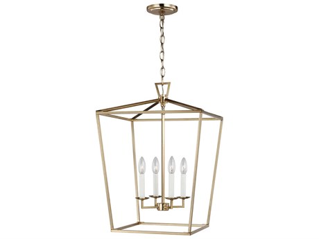 Visual Comfort Studio Dianna 4-Light Satin Brass Lantern Pendant