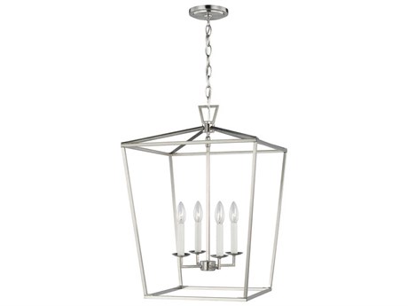 Visual Comfort Studio Dianna 4-Light Brushed Nickel Lantern Pendant