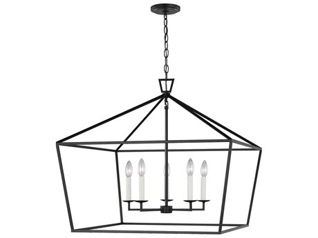 Visual Comfort Studio Dianna 5-Light Midnight Black Lantern Pendant