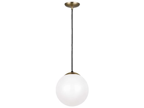 Visual Comfort Studio Leo 1-Light Satin Brass Globe Mini Pendant