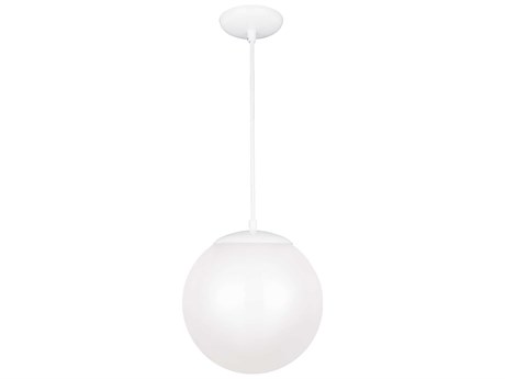 Visual Comfort Studio Leo 1-Light White Globe Mini Pendant
