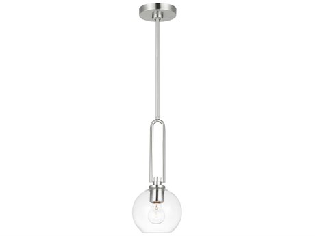 Visual Comfort Studio Codyn 1-Light Brushed Nickel Globe Mini Pendant