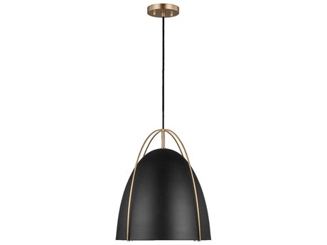 Visual Comfort Studio Norman 1-Light Satin Brass Pendant