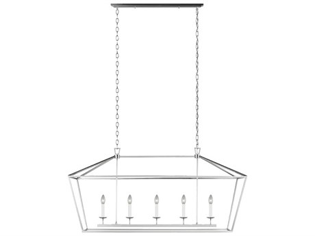 Visual Comfort Studio Dianna 5-Light Brushed Nickel Lantern Island Pendant