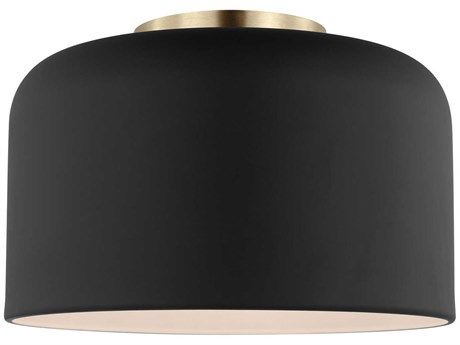Visual Comfort Studio Malone 1-Light Midnight Black Dome Flush Mount