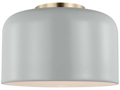 Visual Comfort Studio Malone 1-Light Matte Grey Dome Flush Mount