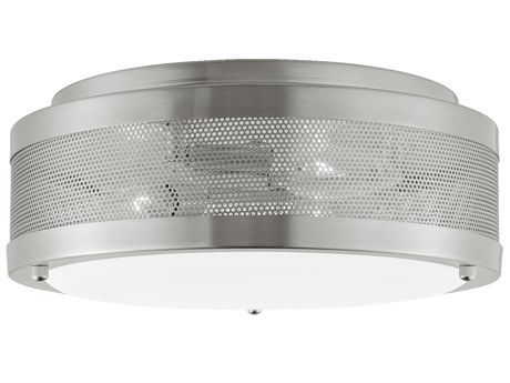 Visual Comfort Studio Vander 3-Light Brushed Nickel Flush Mount