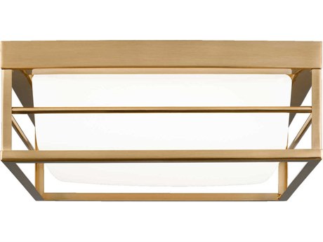 Visual Comfort Studio Dearborn 1-Light Satin Brass Flush Mount