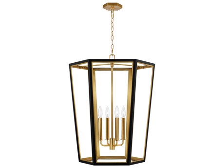 Visual Comfort Studio Curt 4-Light Midnight Black Lantern Chandelier