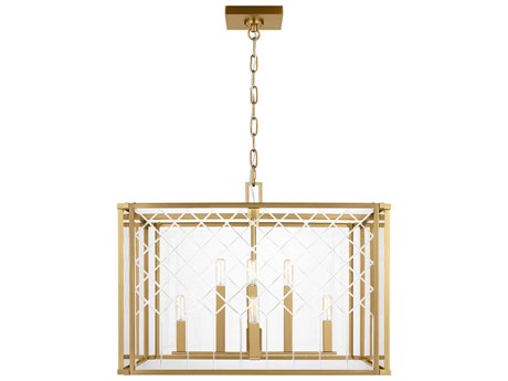 Visual Comfort Studio Erro 8-Light Burnished Brass Chandelier