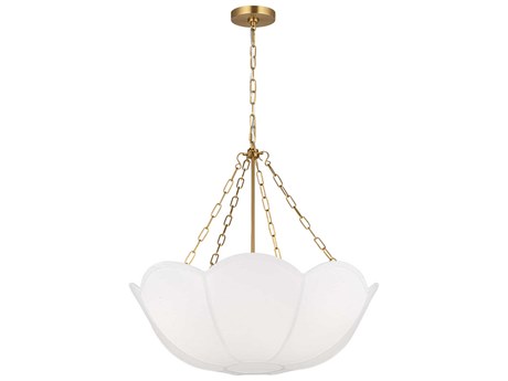 Visual Comfort Studio Stassi 3-Light Burnished Brass Bowl Pendant