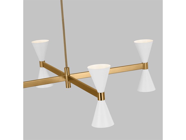 Visual Comfort Studio Albertine 8-Light Matte White Chandelier ...