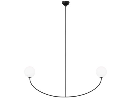 Visual Comfort Studio Galassia 2-Light Midnight Black Globe Linear Island Pendant