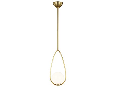 Visual Comfort Studio Galassia 1-Light Burnished Brass Globe Mini Pendant