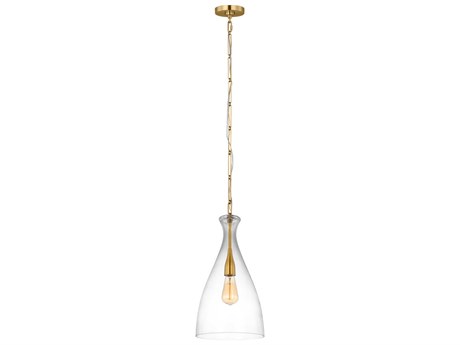 Visual Comfort Studio Athena 1-Light Burnished Brass Mini Pendant