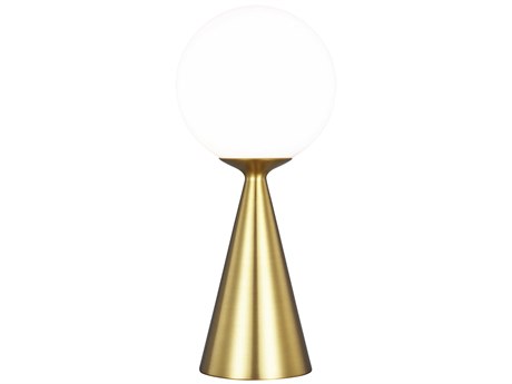 Visual Comfort Studio Galassia Burnished Brass Milk White Glass Table Lamp