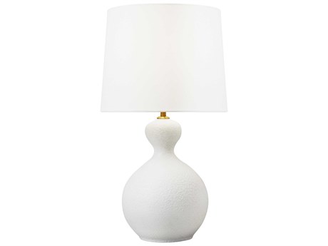 Visual Comfort Studio Antonina Marion White Linen Fabric Buffet Lamp