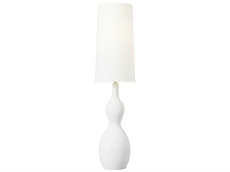 Visual Comfort Studio Antonina Marion White Linen Fabric Floor Lamp